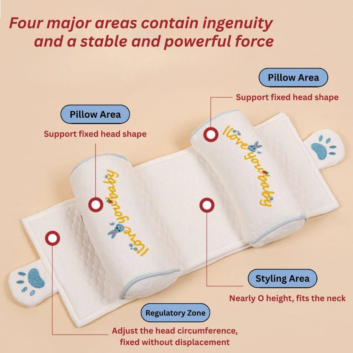 Baby Head Support Pillow - Natural Millet