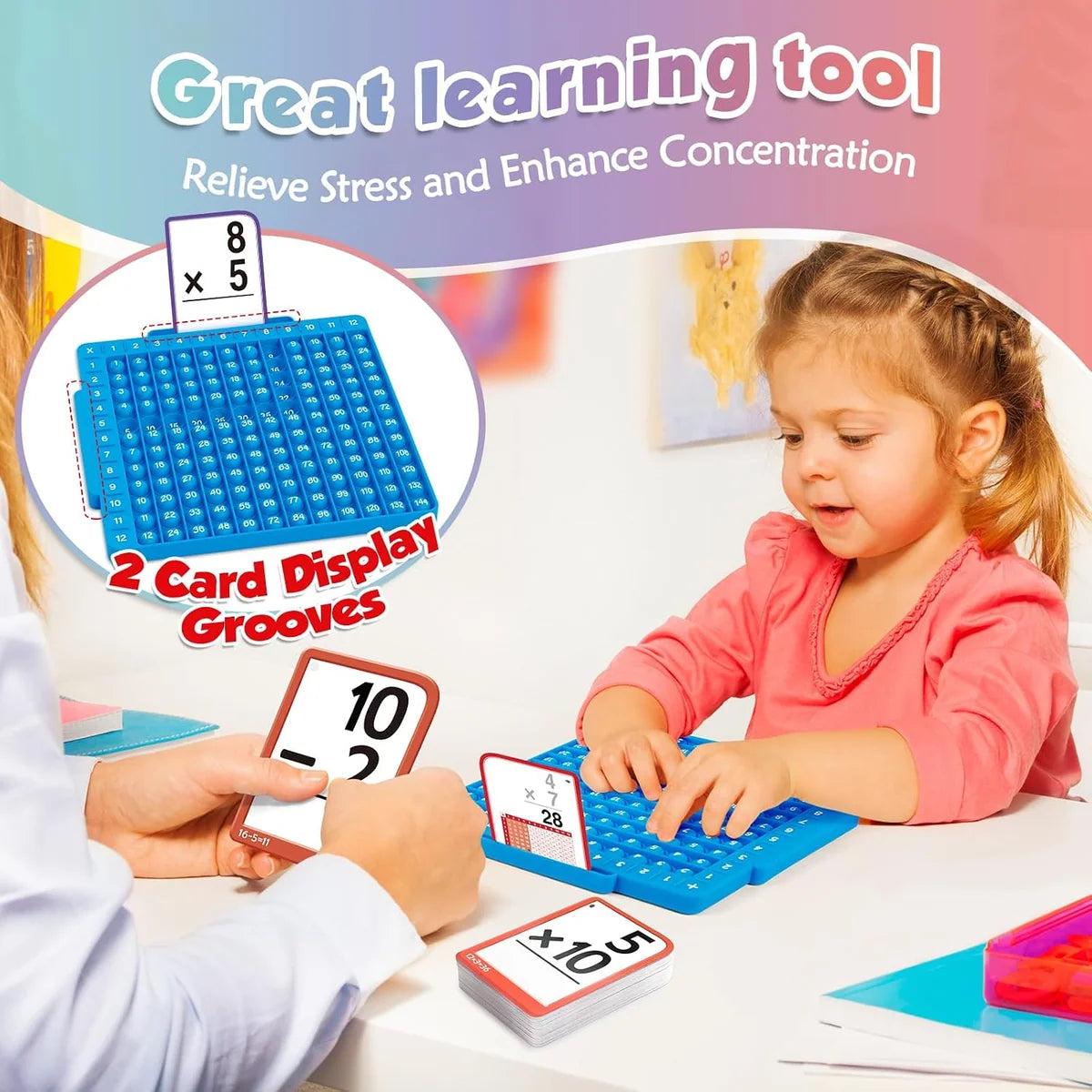 Multiplication Math Fidget Toy with Flash Cards