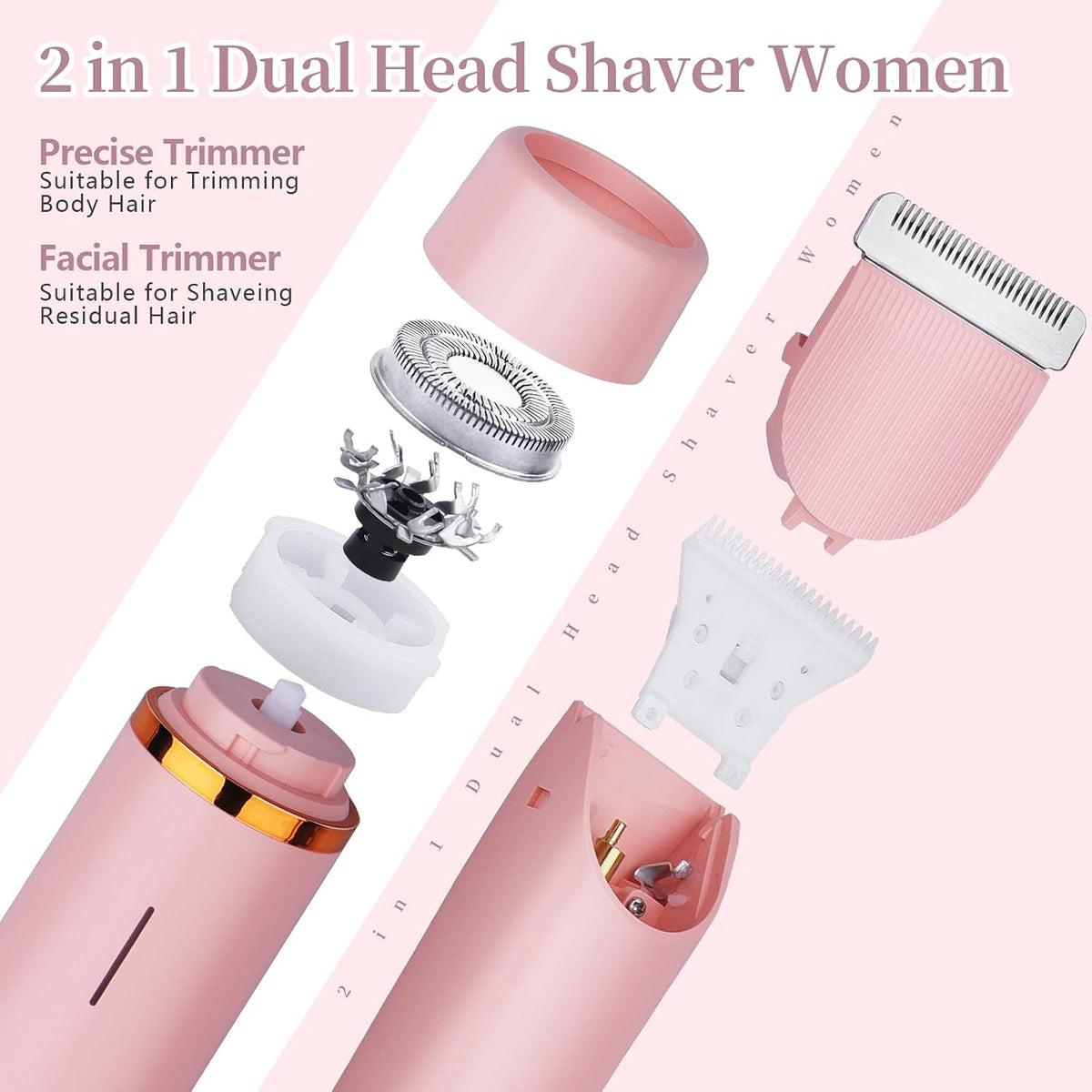 2-in-1 Dual Head Electric Shaver for Women