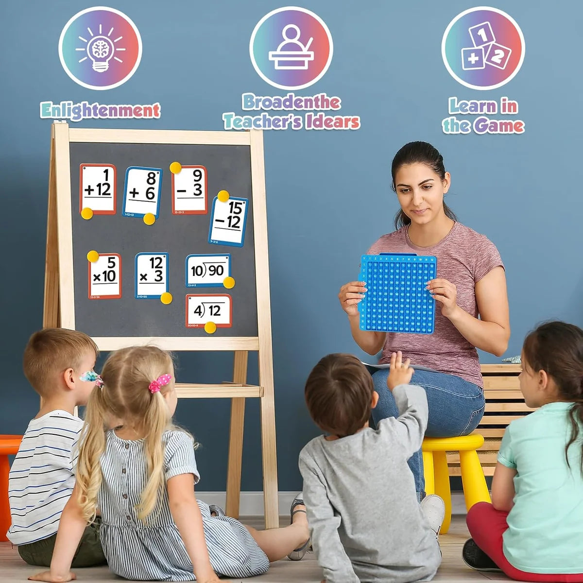Multiplication Math Fidget Toy with Flash Cards