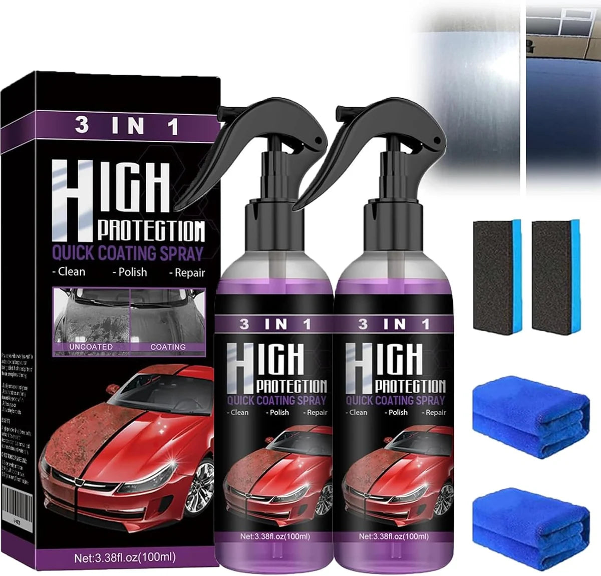 Rayhong 3-in-1 Car Coating Kit (100ml)