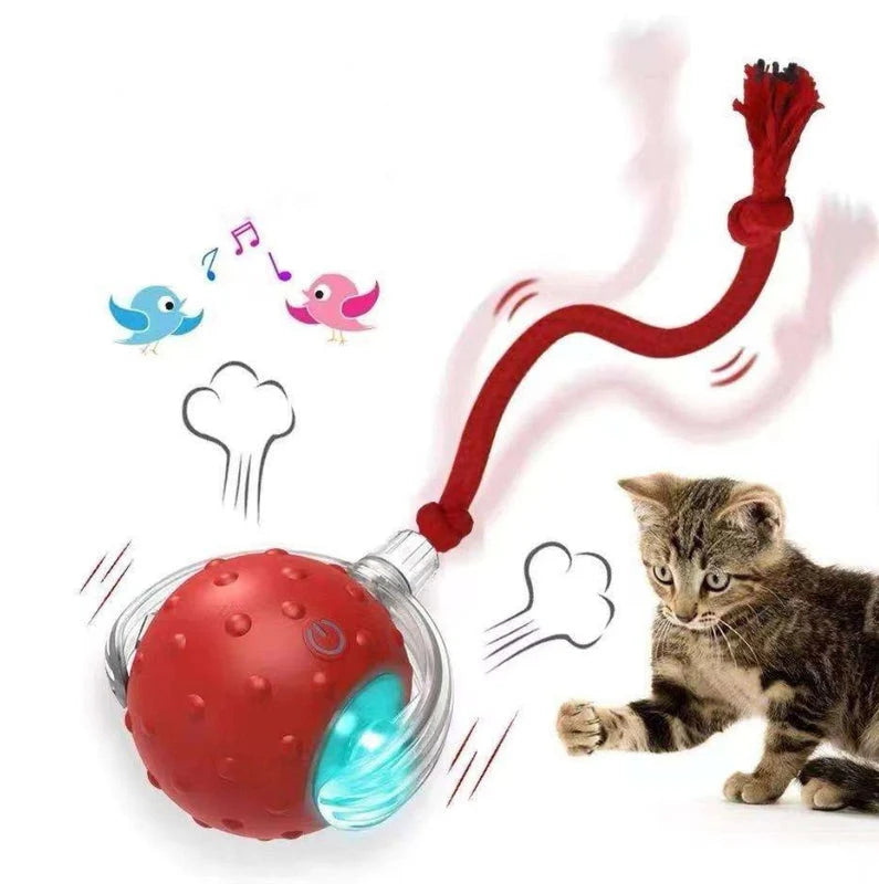 Interactive Electric Cat Rolling Ball with LED