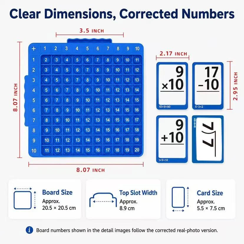 Multiplication Math Fidget Toy with Flash Cards