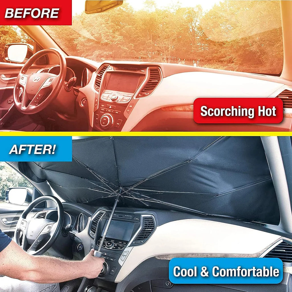 Foldable Umbrella Car Sun Shade - Universal Fit