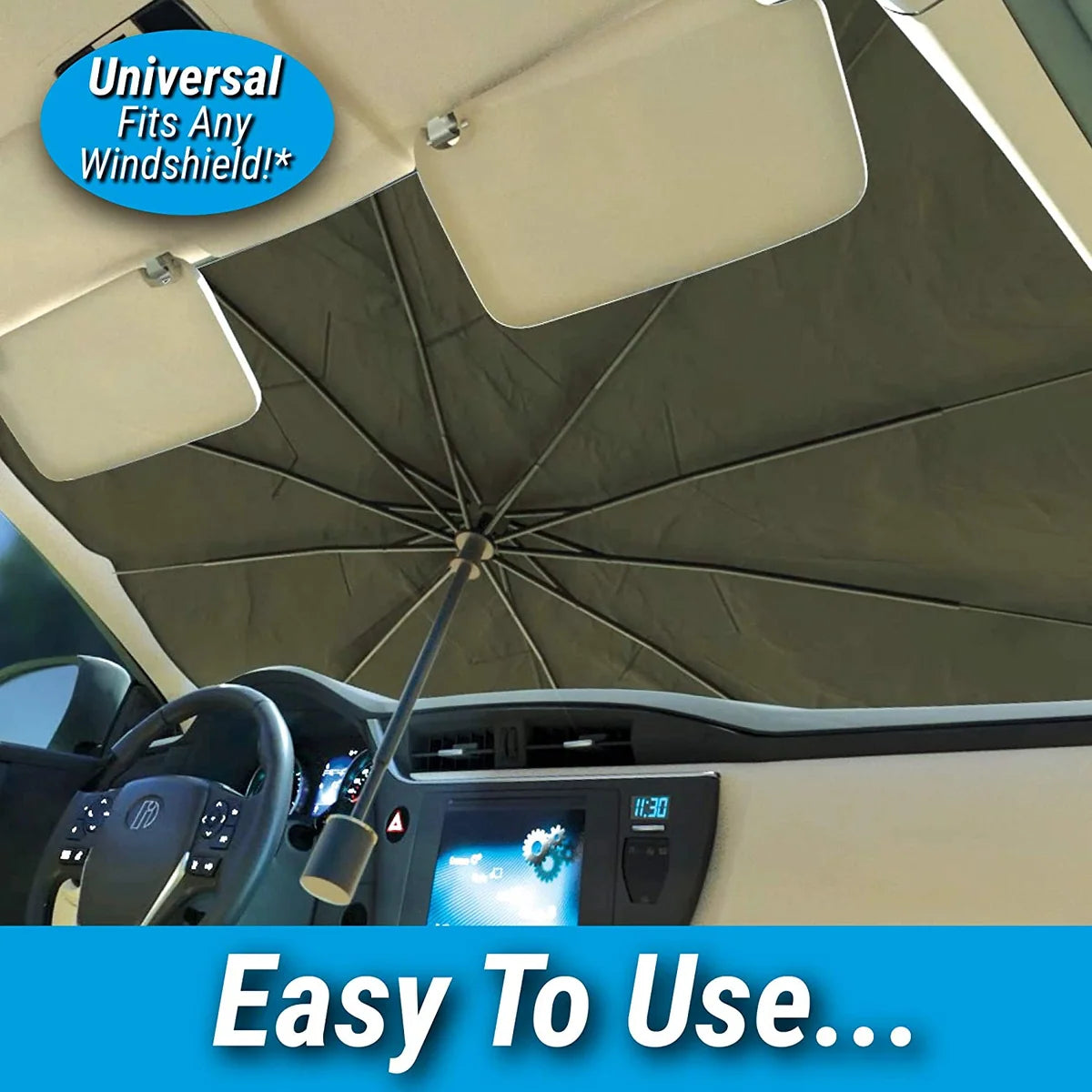 Foldable Umbrella Car Sun Shade - Universal Fit