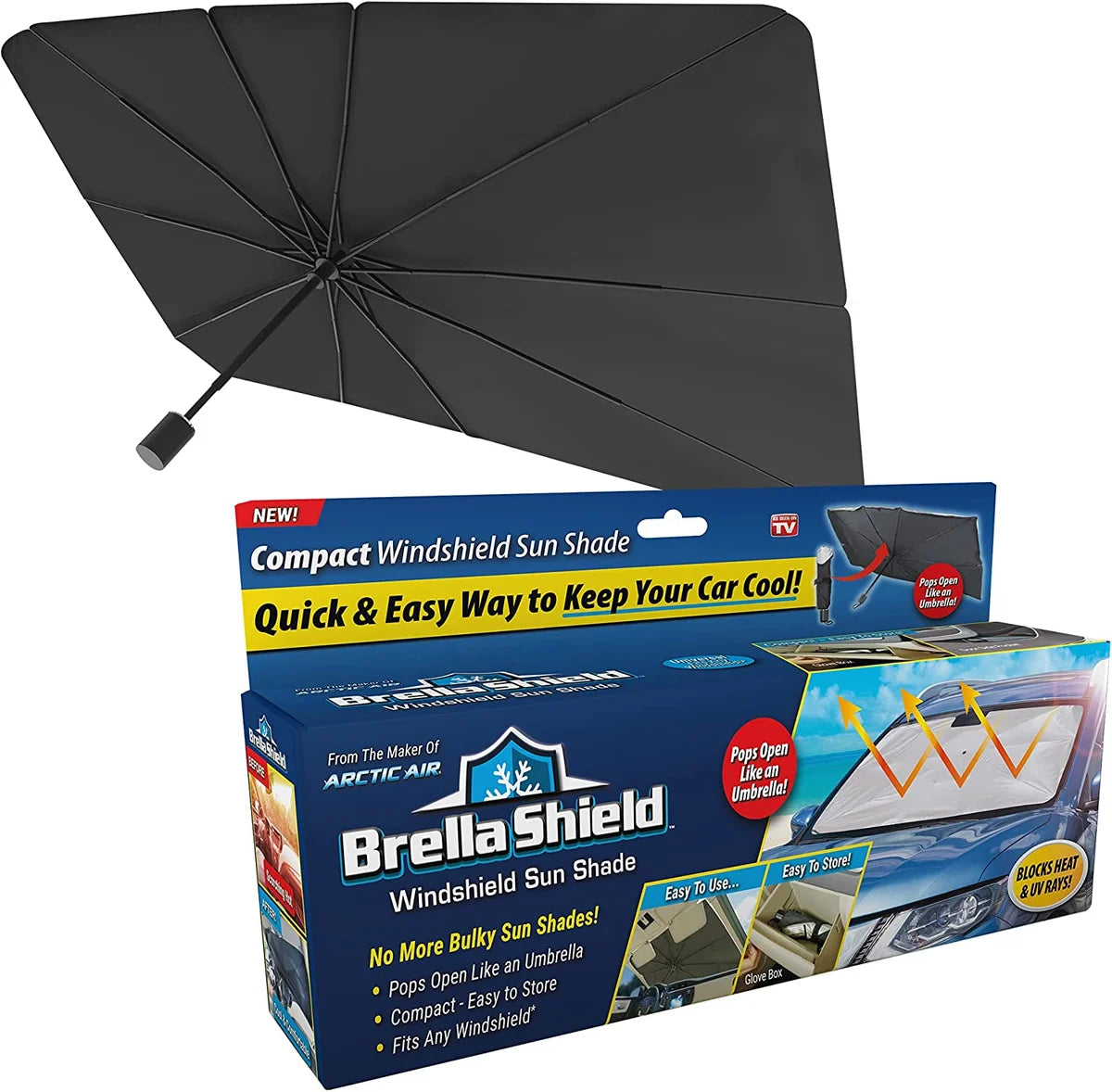 Foldable Umbrella Car Sun Shade - Universal Fit